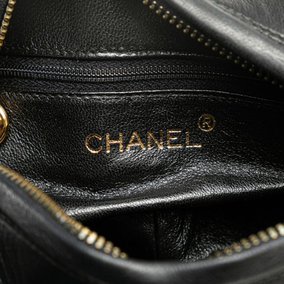 CHANEL Matelasse Coco Mark Chain Shoulder Bag Black Lambskin - Picture 5 of 9